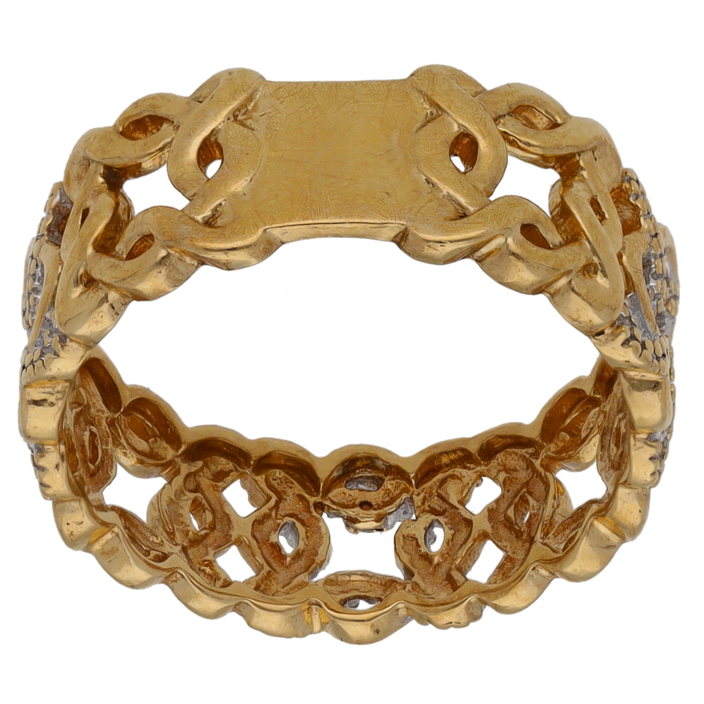 9ct Gold 0.005ct Diamond Alternative Ring Size N