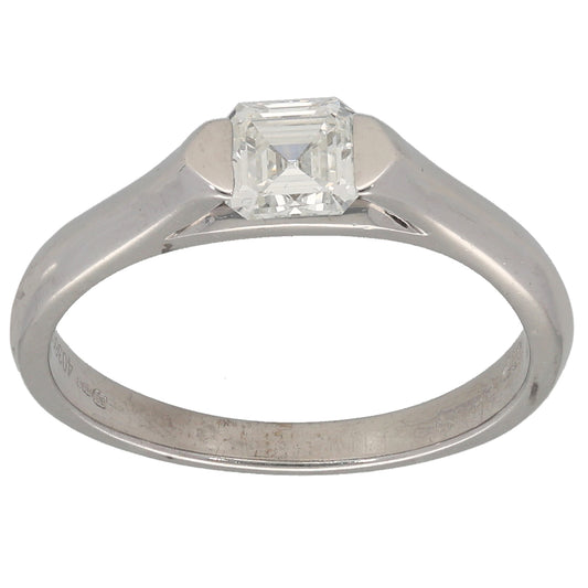 18ct White Gold 0.55ct Diamond Solitaire Ring Size L