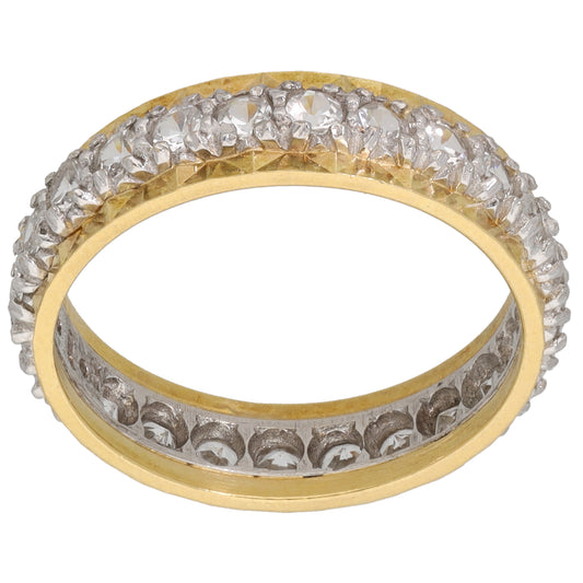 18ct Gold Cubic Zirconia Eternity Ring Size P