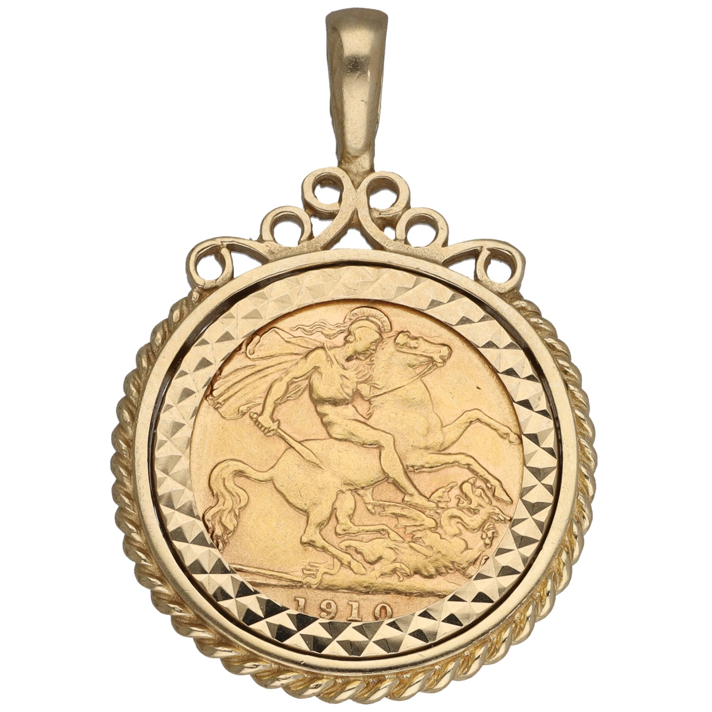 9ct Gold Half Sovereign Coin Pendant