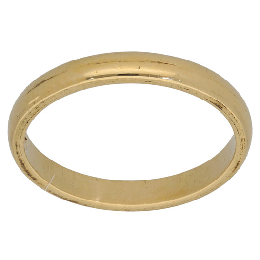 18ct Gold Plain Wedding Ring Size N