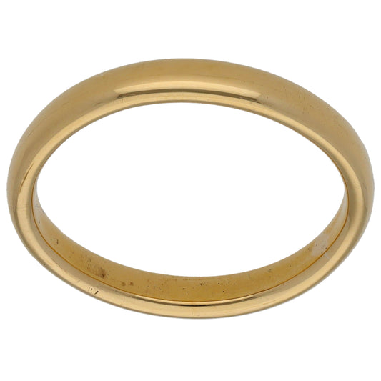 9ct Gold Plain Wedding Ring Size M