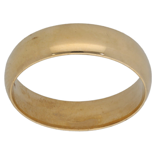 9ct Gold Plain Wedding Ring Size X