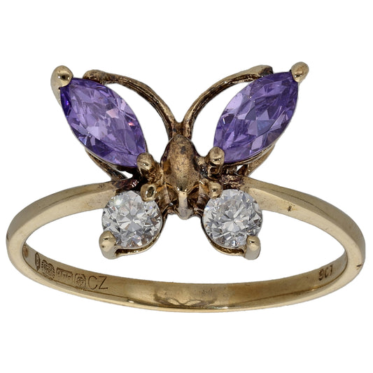 9ct Gold Imitation Dress/Cocktail Ring Size N