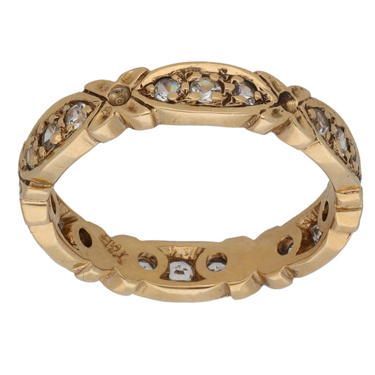 9ct Gold Cubic Zirconia Eternity Ring Size O