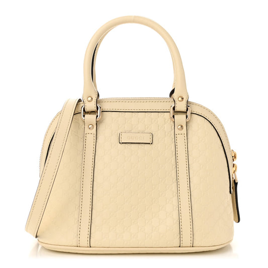 Gucci Mini Dome Bag Soft Microguccissima Leather Bag - Ivoire