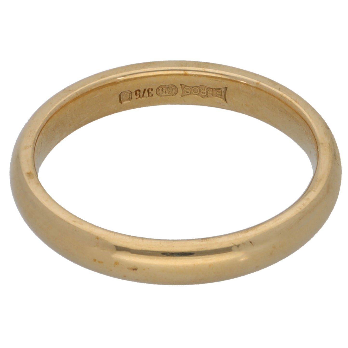 9ct Gold Plain Wedding Ring Size K