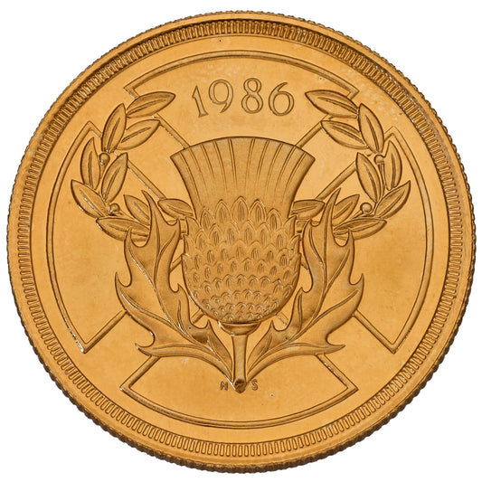 22ct Gold Queen Elizabeth II Double Sovereign Coin 1986