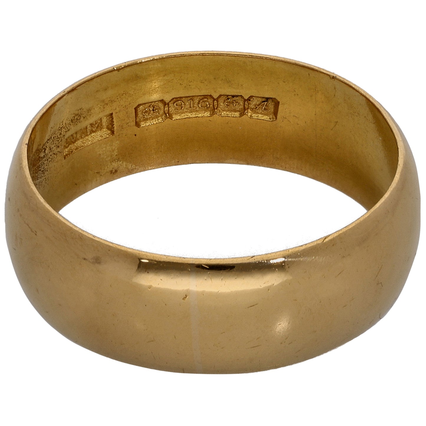 22ct Gold Plain Wedding Ring Size R