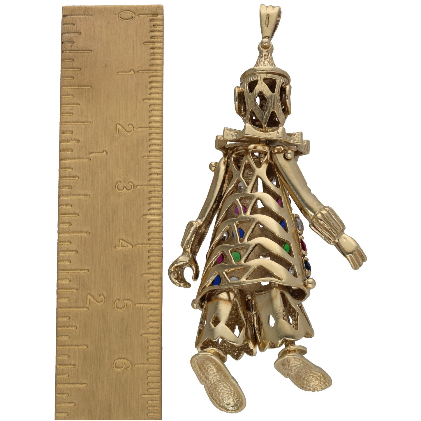 9ct Gold Imitation Clown Pendant