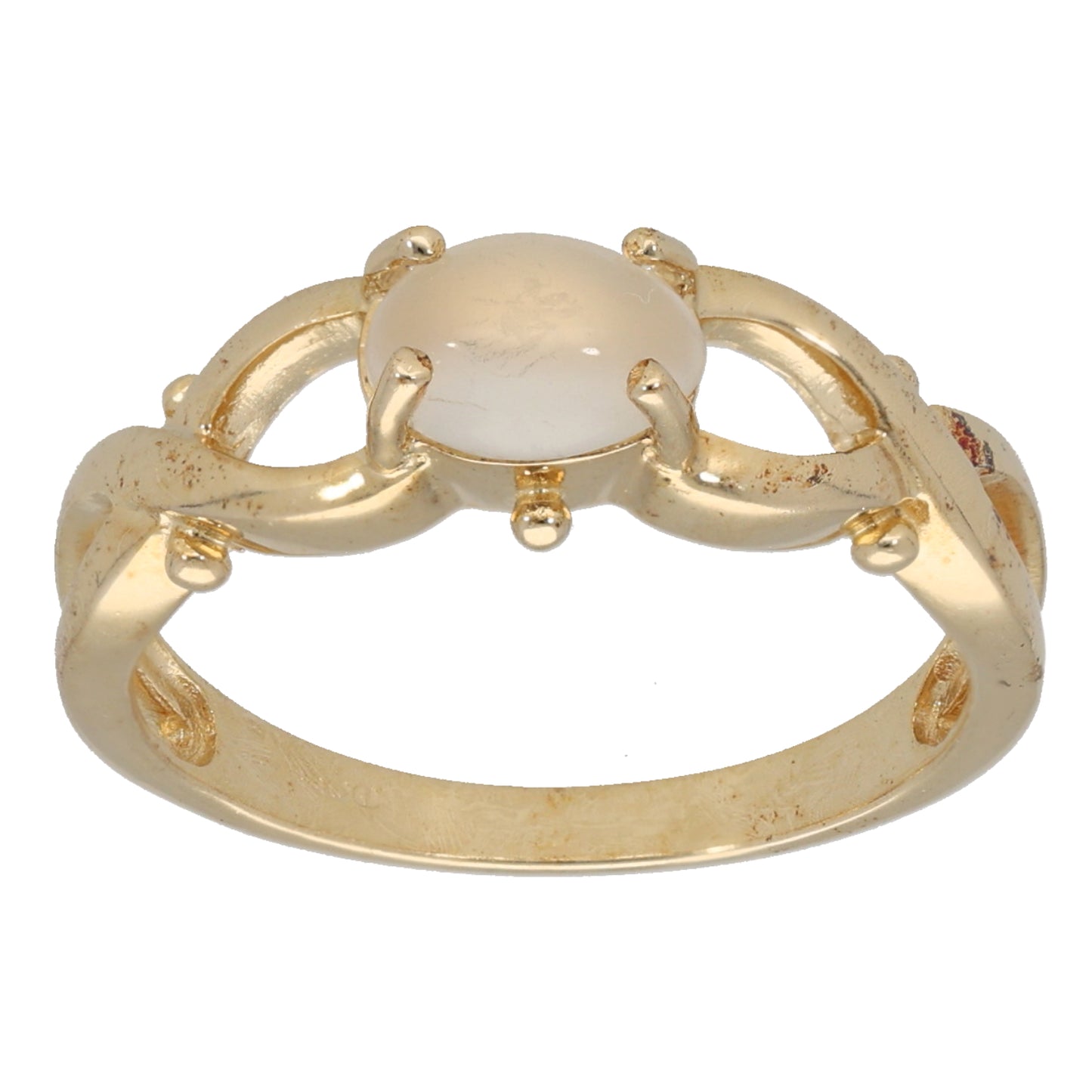 9ct Gold Quartz Single Stone Ring Size N