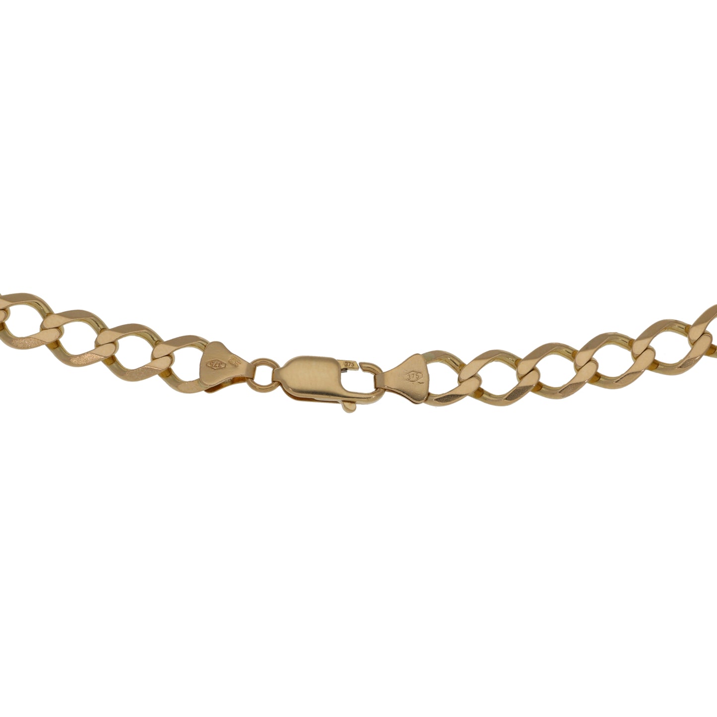 9ct Gold Curb Chain 18"