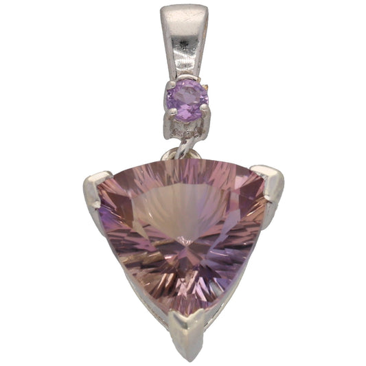 9ct White Gold Ametrine & Amethyst Dress/Cocktail Pendant