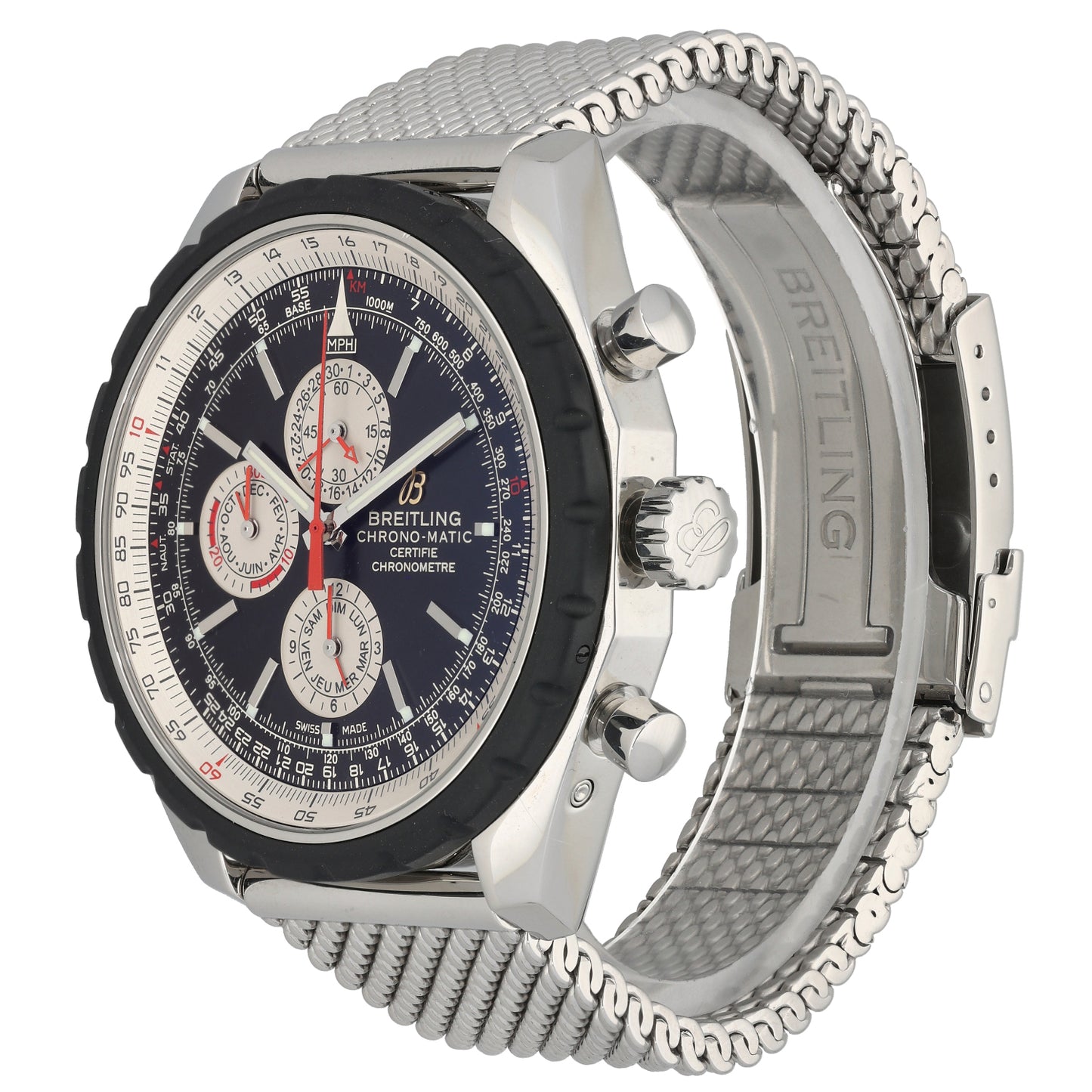 Breitling Chronomatic A19360 49mm Stainless Steel Watch