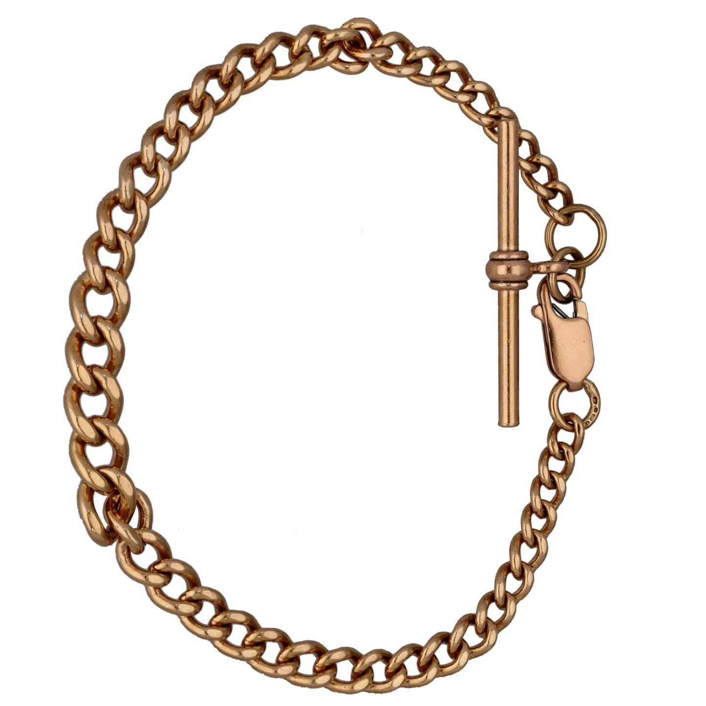 9ct Rose Gold Curb Bracelet