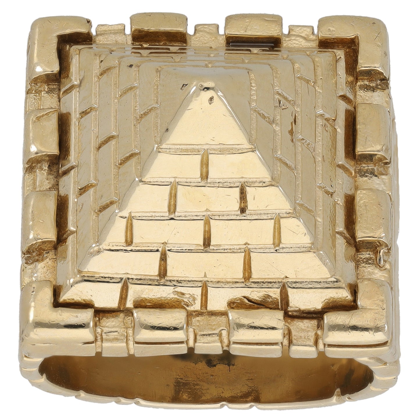 9ct Gold Pyramid Ring Size Y