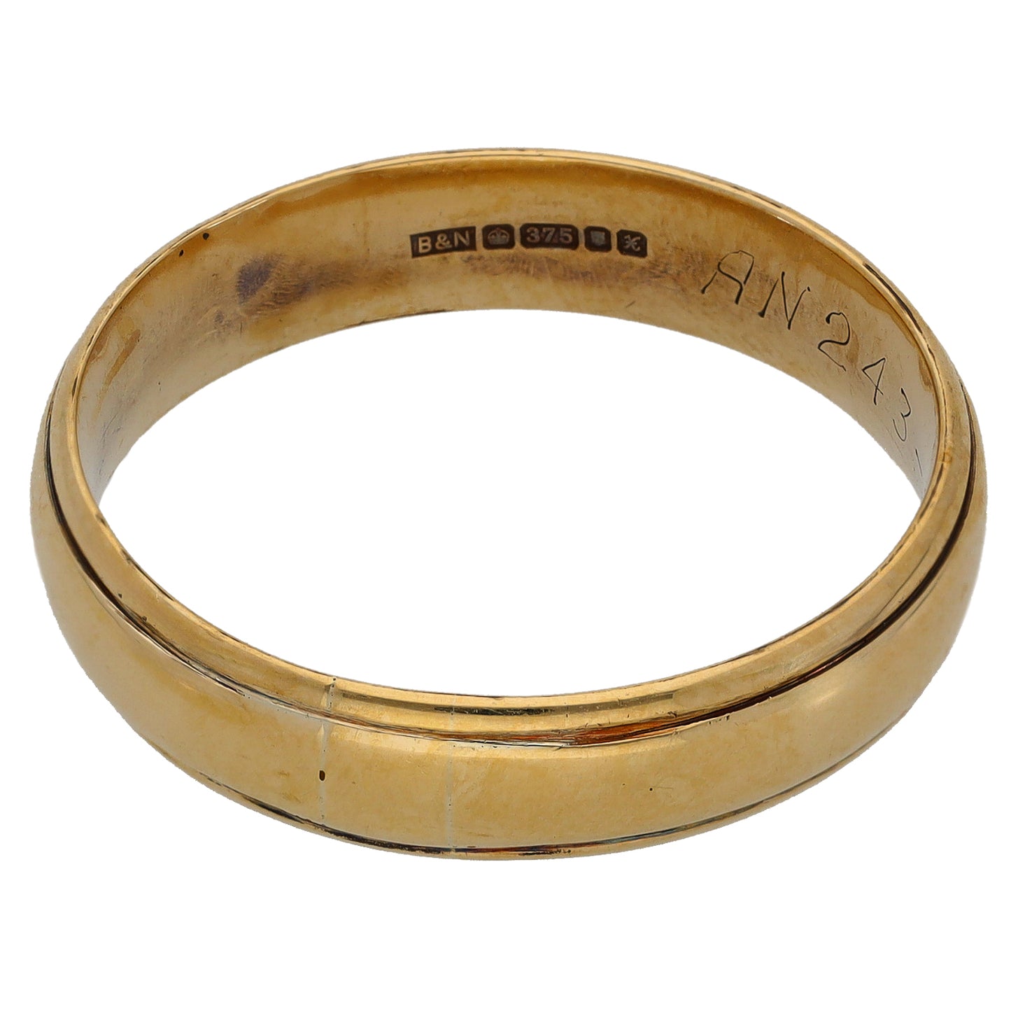 9ct Gold Patterned Wedding Ring Size Z+2