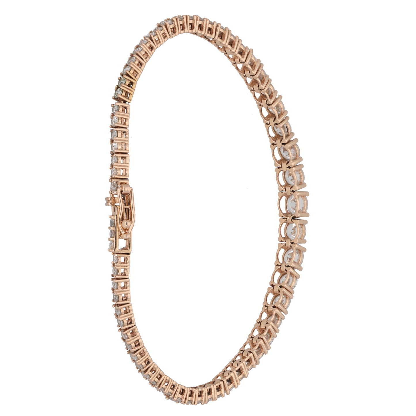 14ct Rose Gold Cubic Zirconia Line/Tennis Bracelet