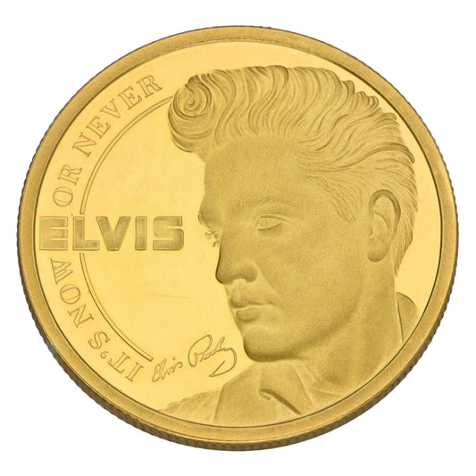 9ct Gold Elvis It's Now Or Never Two Crowns Coin 2021