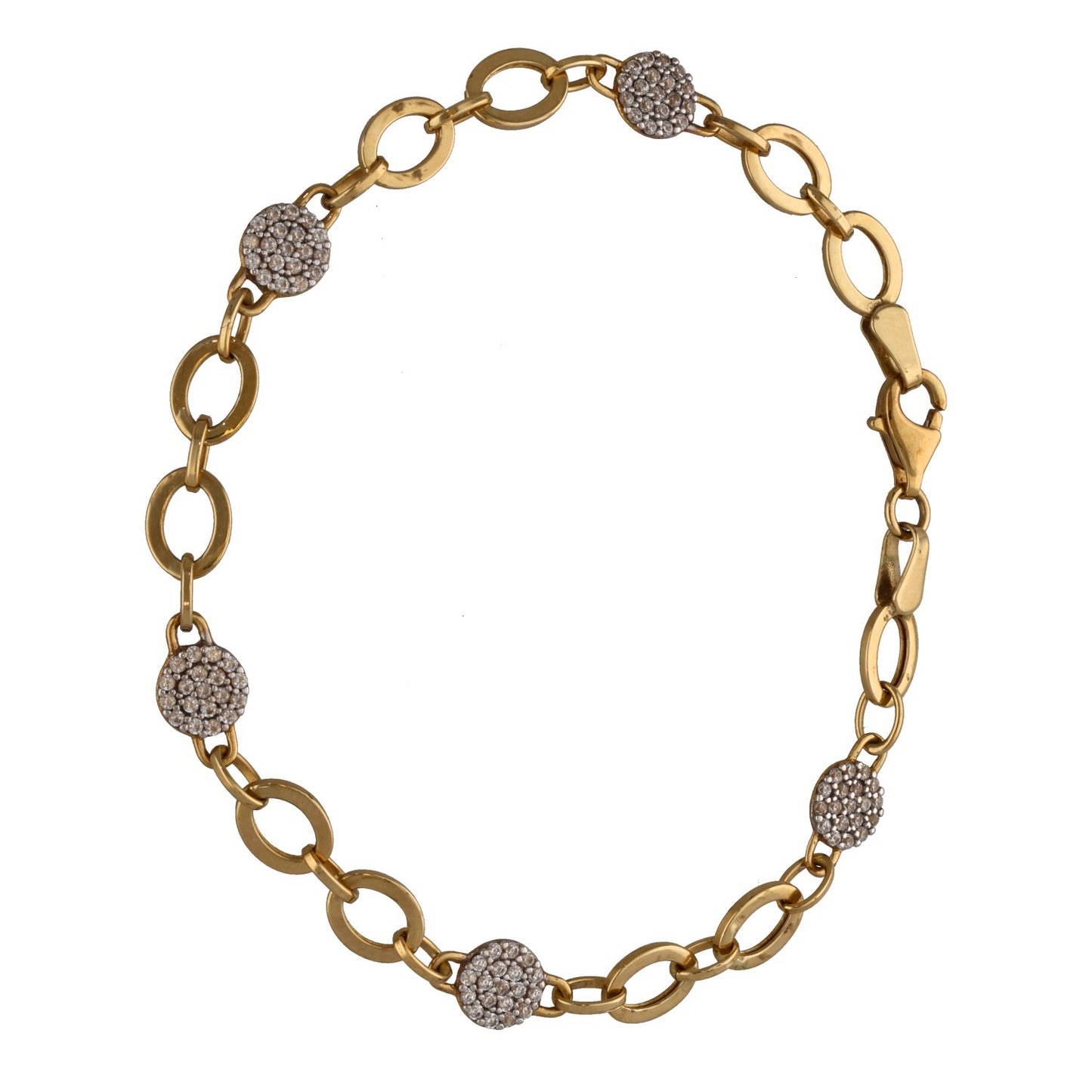9ct Gold Cubic Zirconia Fancy Bracelet