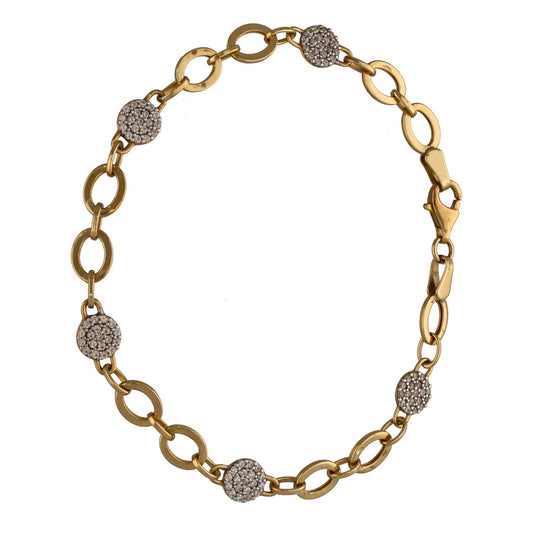9ct Gold Cubic Zirconia Fancy Bracelet