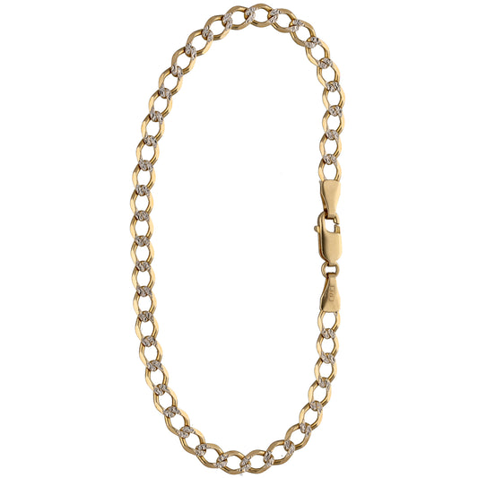 9ct Bicolour Gold Curb Bracelet