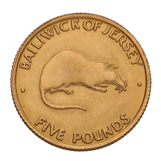 22ct Gold Queen Elizabeth II Silver Wedding Five Pounds Coin 1972