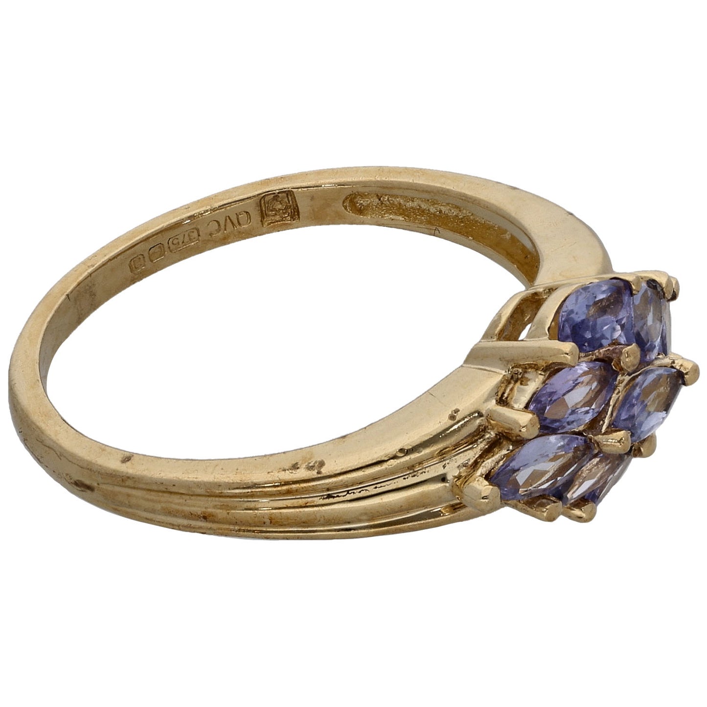 9ct Gold Tanzanite Dress/Cocktail Ring Size L