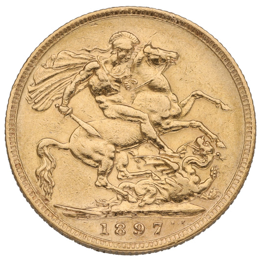 22ct Gold Queen Victoria Full Sovereign Coin 1897