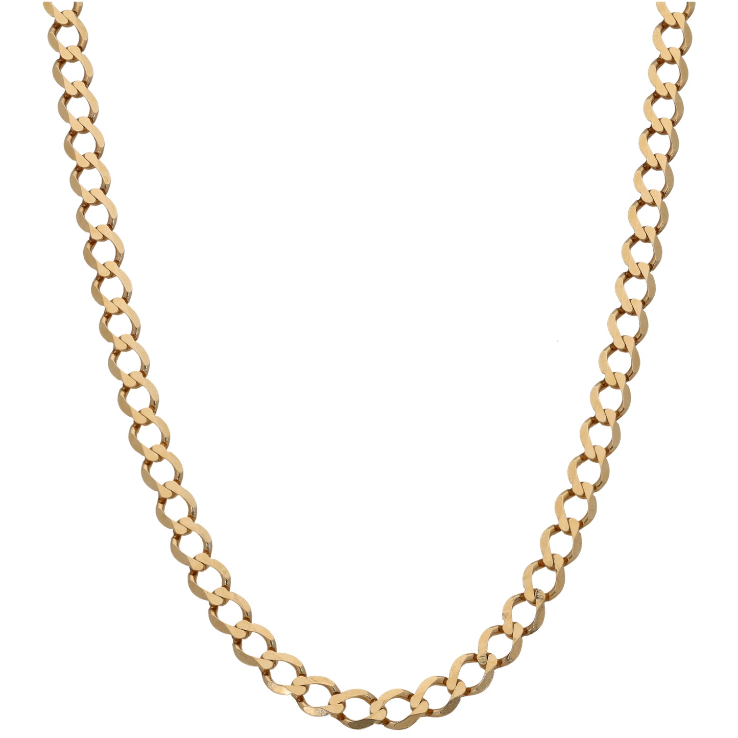 9ct Gold Curb Chain 22"