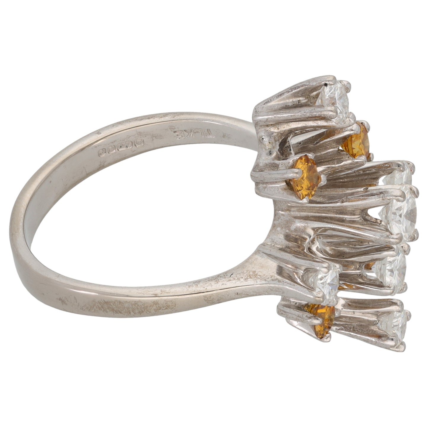 18ct White Gold 1.25ct Diamond Dress/Cocktail Ring Size P