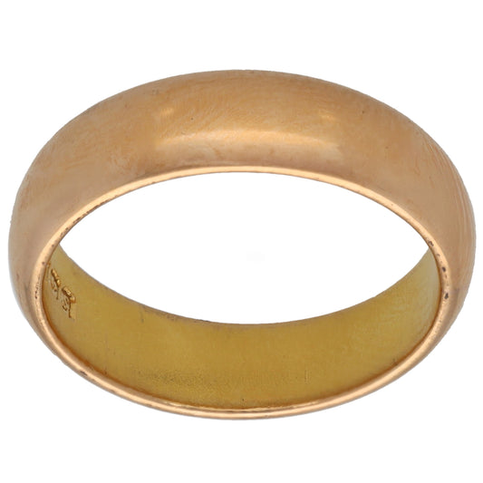 22ct Gold Plain Wedding Ring Size N