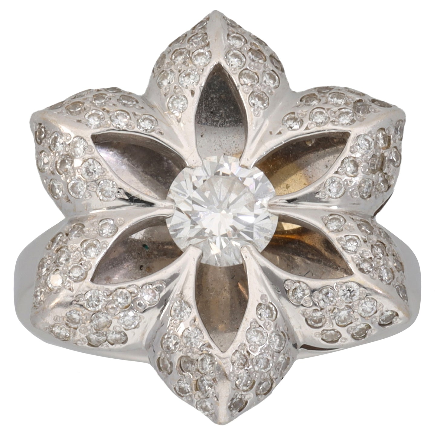 18ct White Gold 3.12ct Diamond Dress/Cocktail Earrings & Ring Set