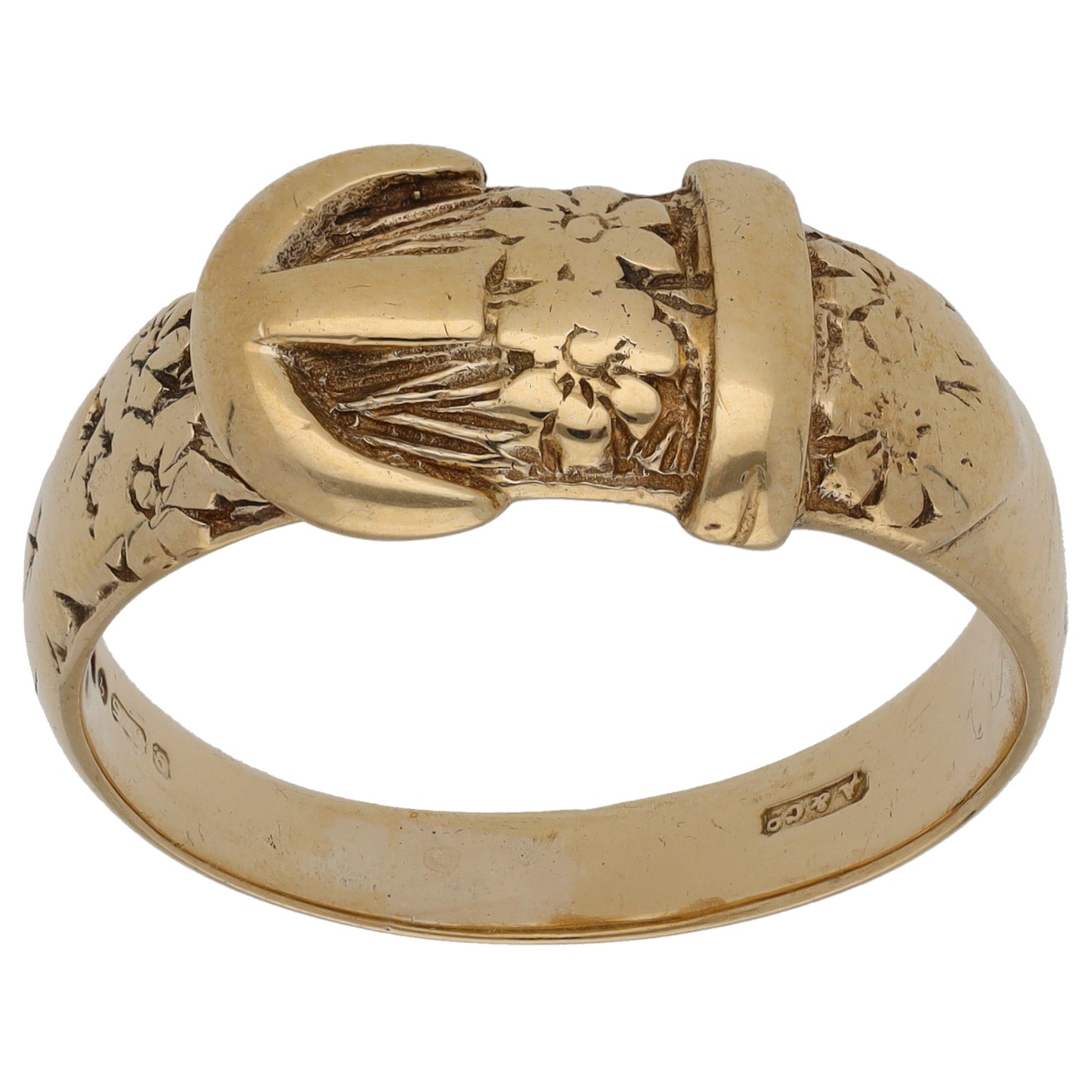 9ct Gold Buckle Ring Size Y