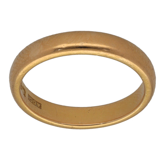 22ct Gold Plain Wedding Ring Size O