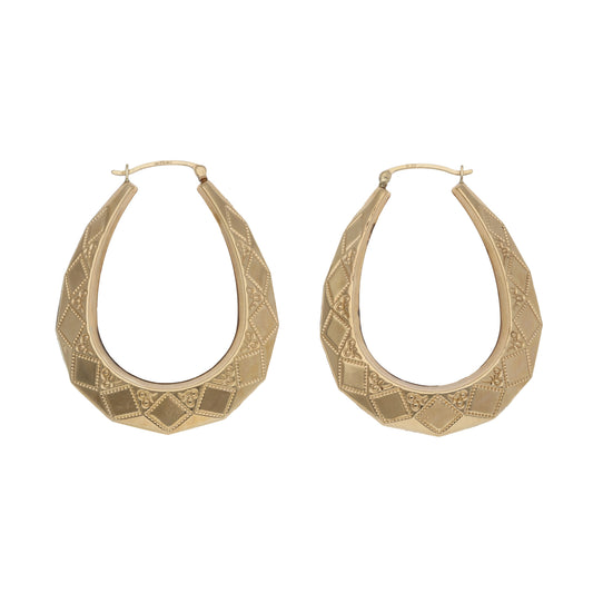 9ct Gold Creole Earrings