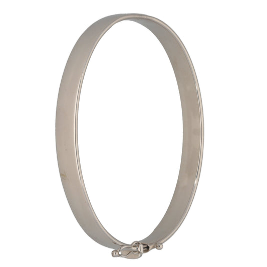 9ct White Gold Hinged/Clasp Bangle