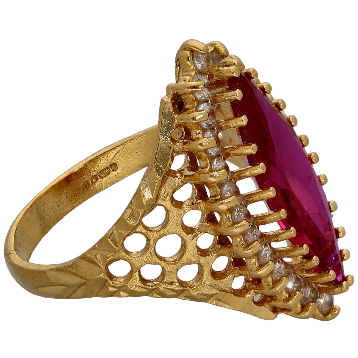 22ct Gold Imitation Dress/Cocktail Ring Size N