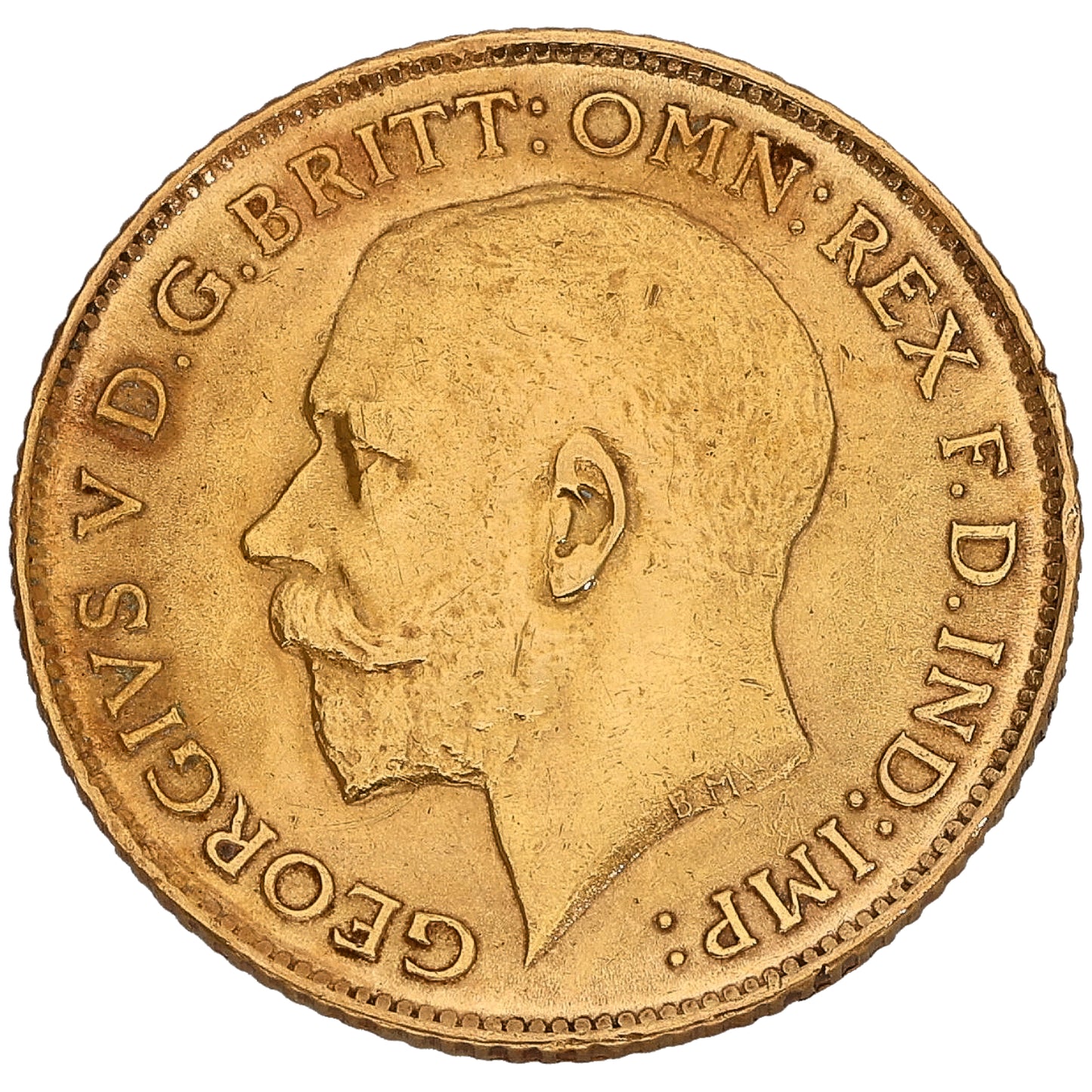 22ct Gold King George V Half Sovereign Coin 1914