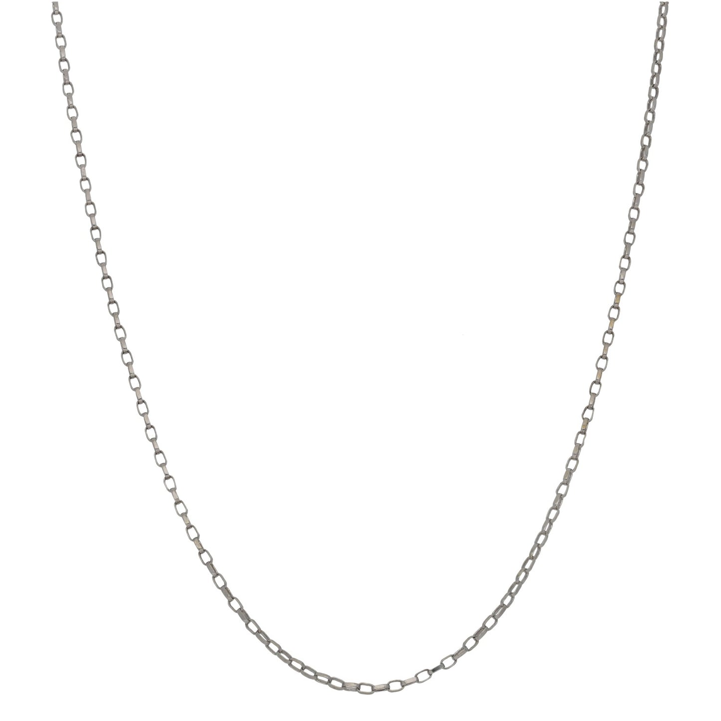 9ct White Gold Belcher Chain 16"