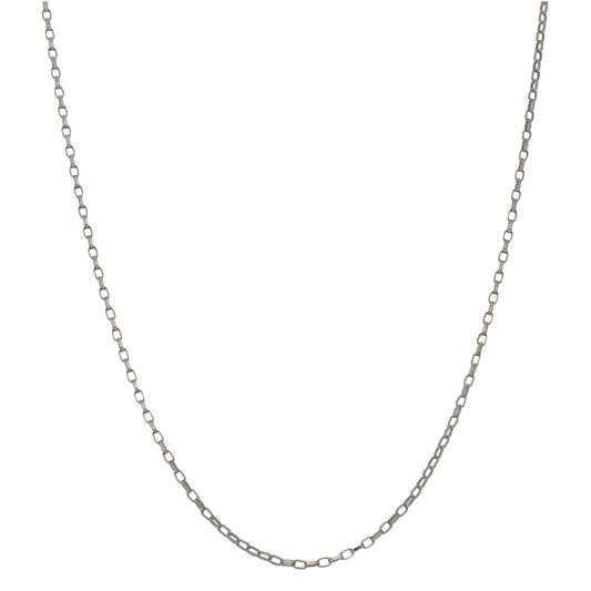 9ct White Gold Belcher Chain 16"