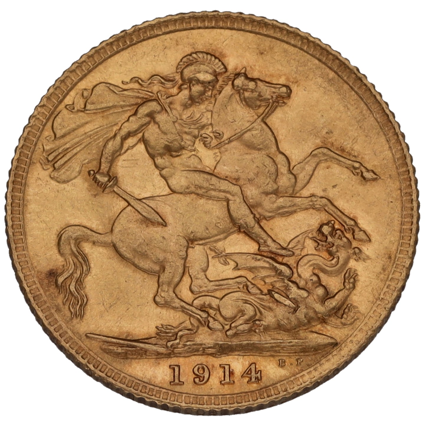 22ct Gold King George V Full Sovereign Coin 1914