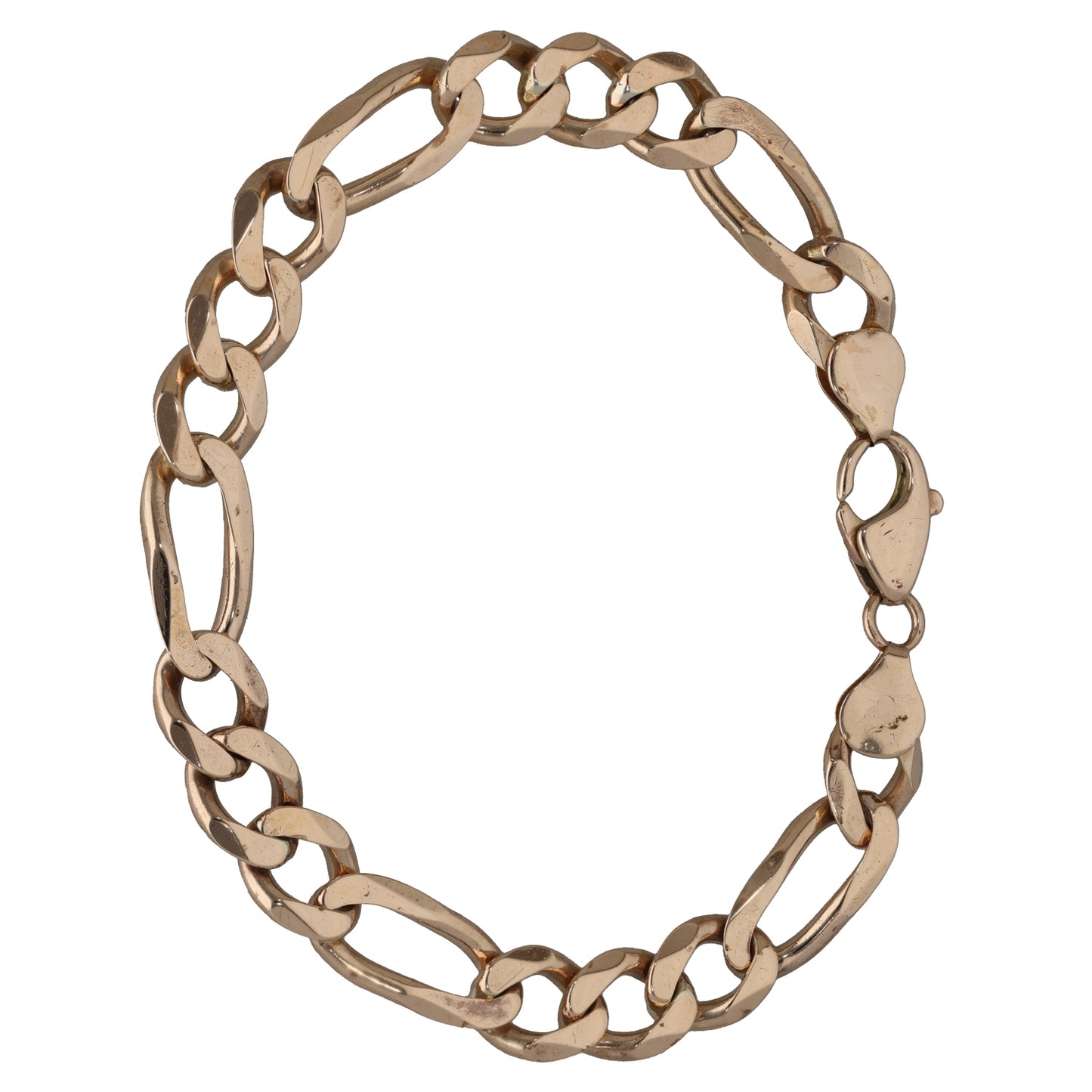 9ct Rose Gold Figaro Bracelet