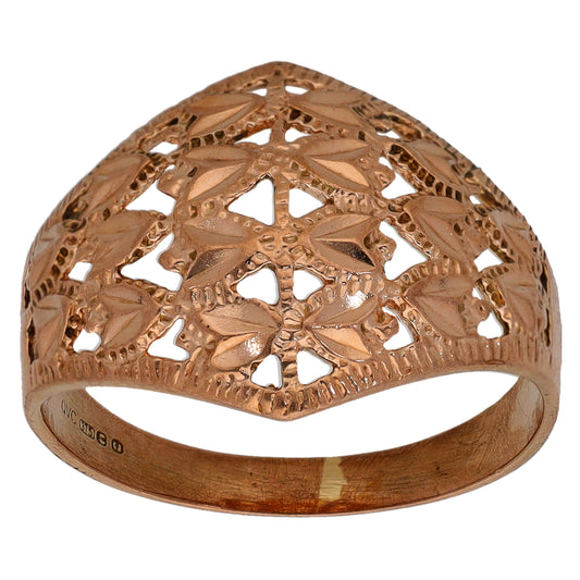 9ct Rose Gold Alternative Ring Size K