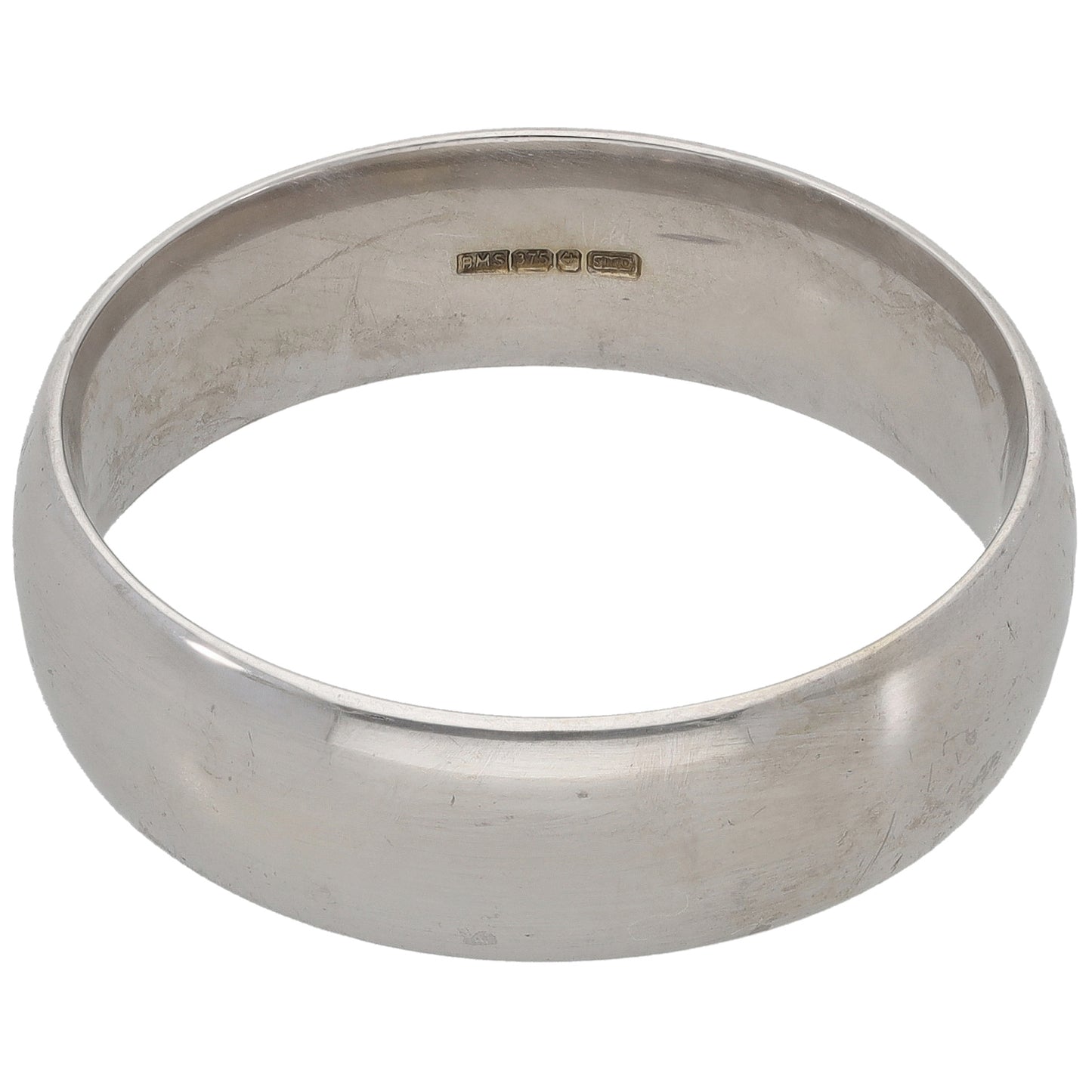 9ct White Gold Plain Wedding Ring Size Z+1