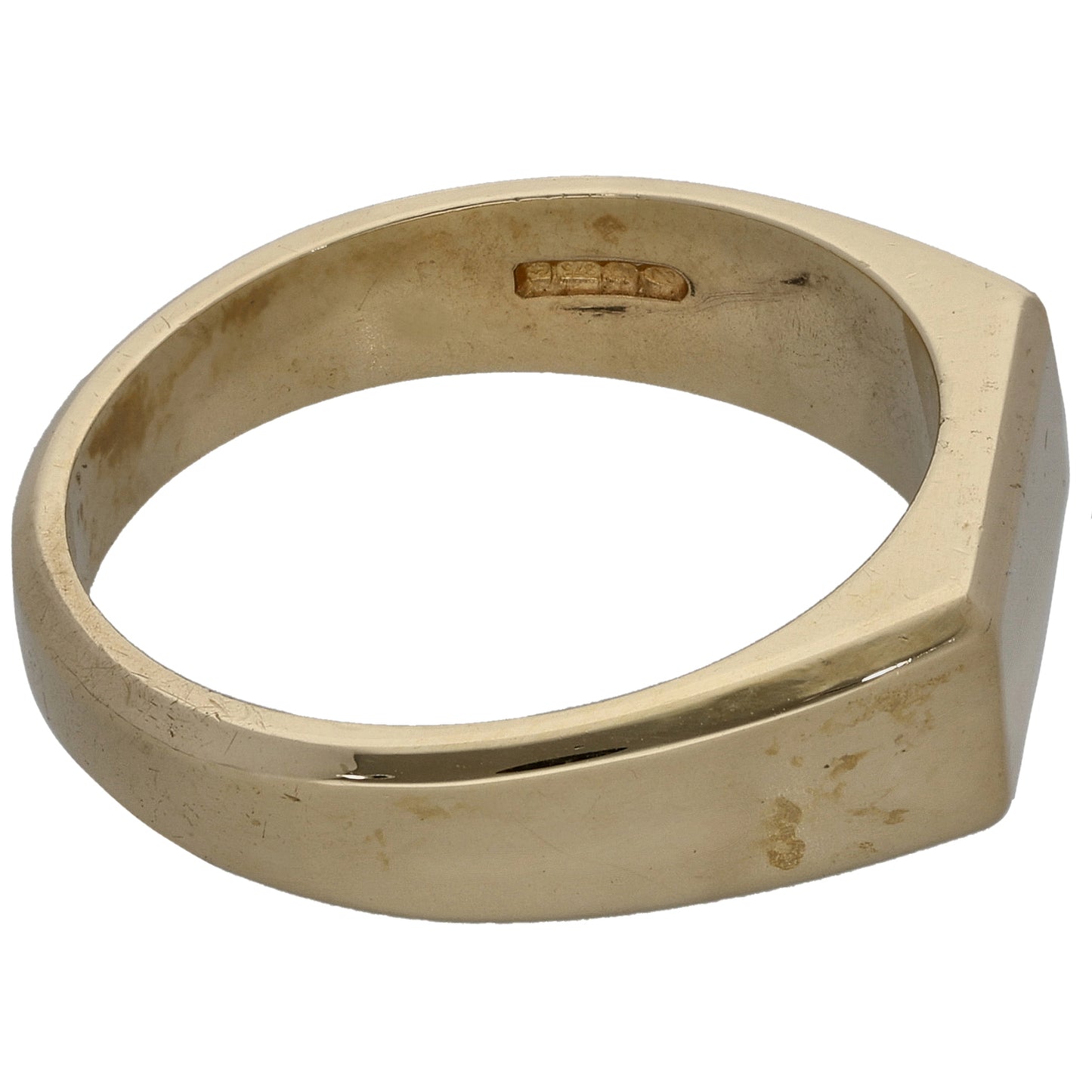 9ct Gold Plain Signet Ring Size V