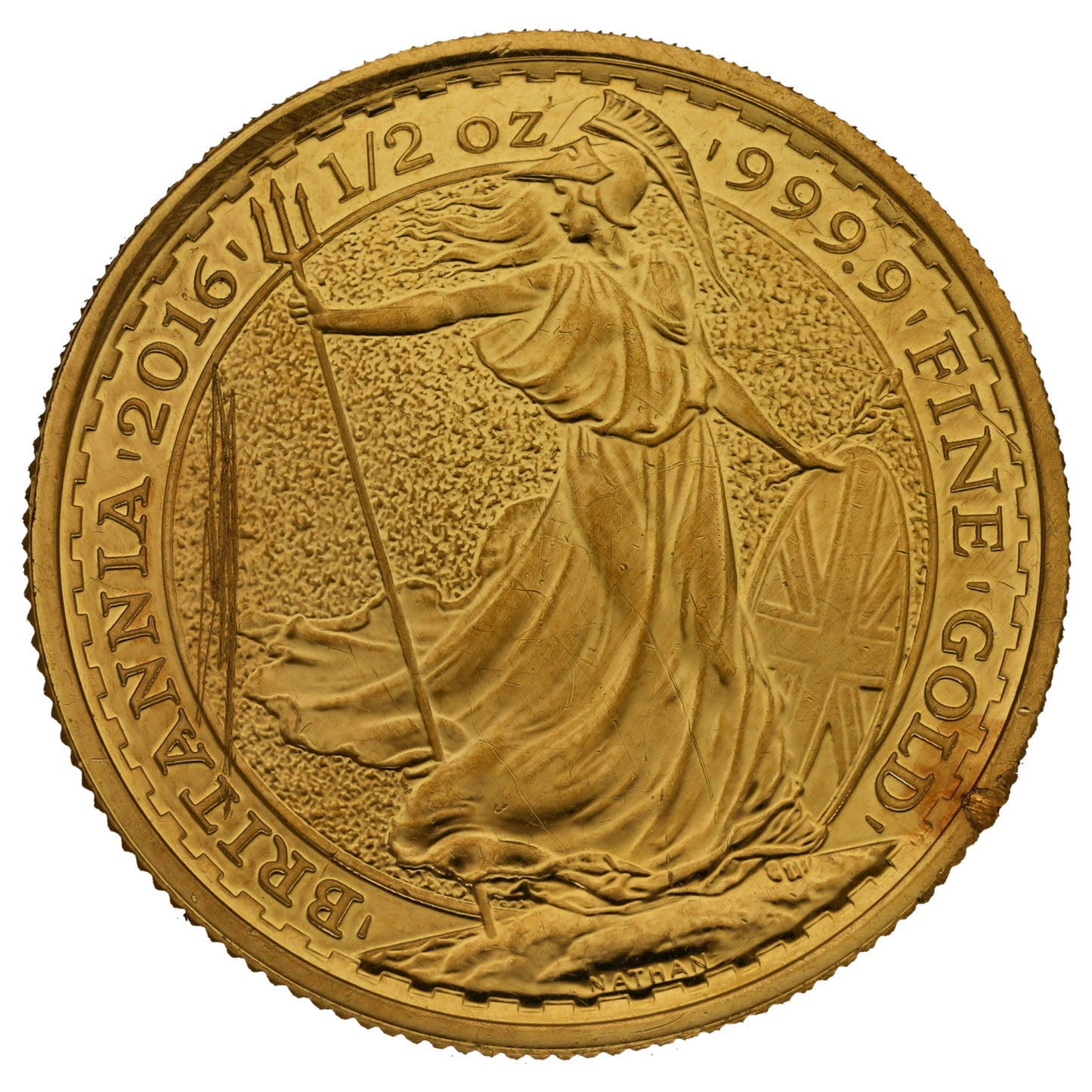 24ct Gold Queen Elizabeth II 1/2 OZ Britannia Coin 2016