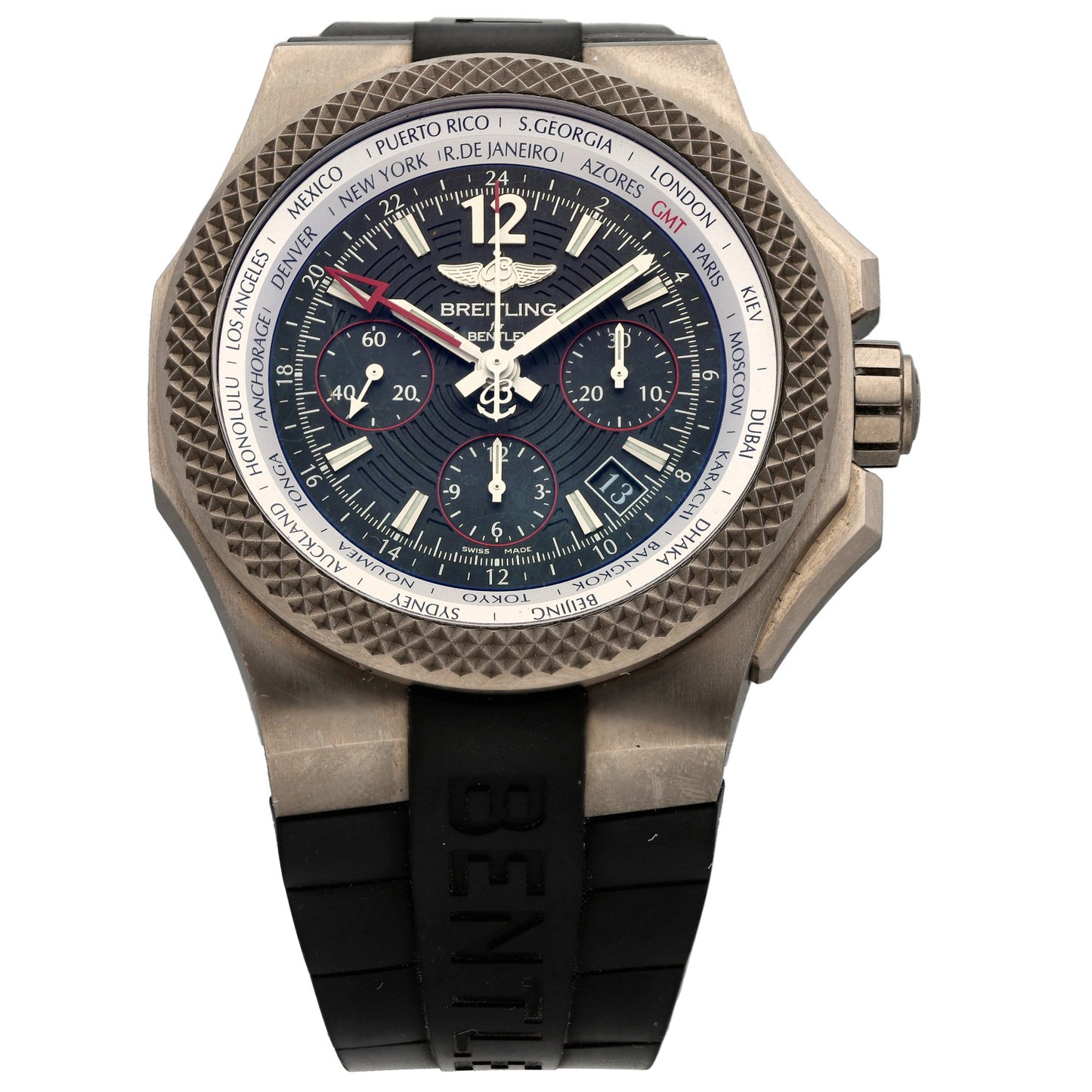 Breitling Bentley B04 GMT EB0433 45mm Titanium Watch