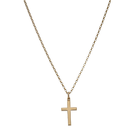 9ct Gold Cross Pendant With Chain