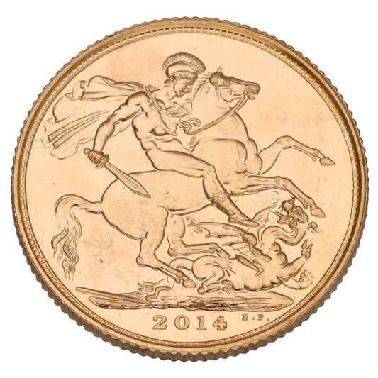22ct Gold Queen Elizabeth II Full Sovereign Coin 2014